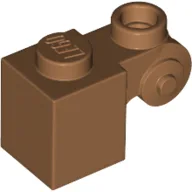 Brick Special 1 x 1 with Scroll with Open Stud / Medium Nougat