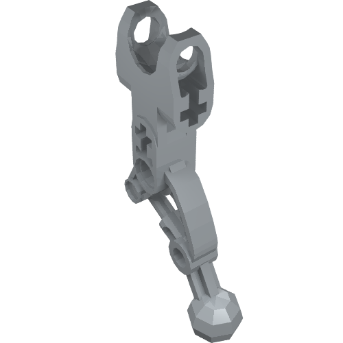 Lego Large Figure Skeletal, Limb, Angular with Ball Joint and Ball Socket / Pearl Light Gray