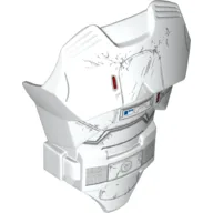 Large Figure Torso Cover with Raised Belt and Range Trooper Damaged Armour Print / White