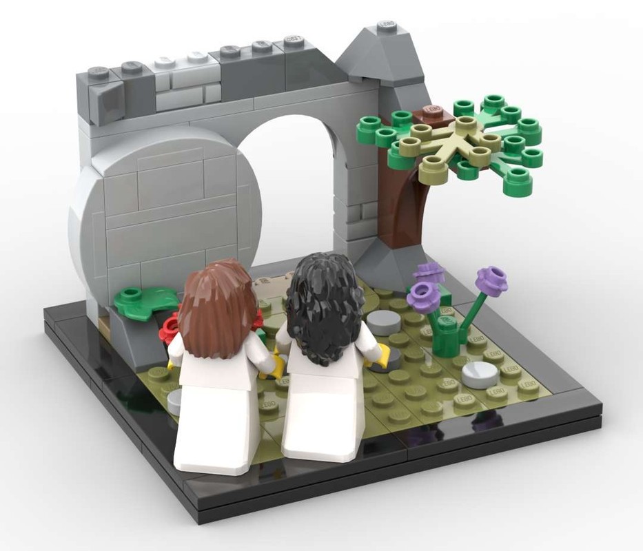 Lego The Miraculous Resurrection of Jesus Christ on Sunday - Christian Bible Diorama