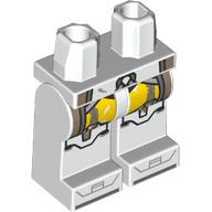 Lego Hips and White Legs with Clone Commander Armor, Yellow/Dark Tan Markings print / White