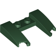 Lego Brick Wedged, Curved 3 x 4 x 2/3 Cutout / Dark Green