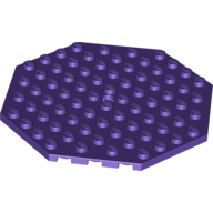 Lego Plate Special 10 x 10 Octagonal with Hole / Dark Purple