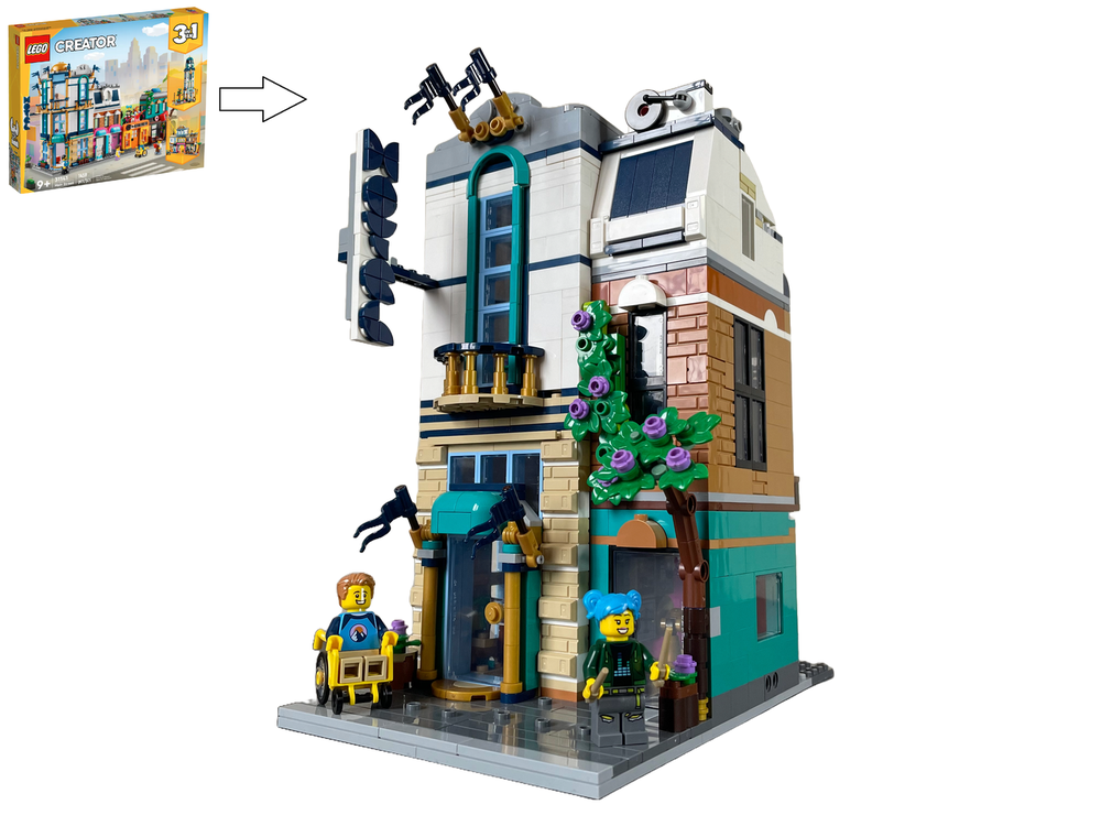 Lego Hotel and Recording Studio Modular Alternate build of 31141