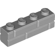 Brick Special 1 x 4 with Masonry Brick Profile / Light Bluish Gray