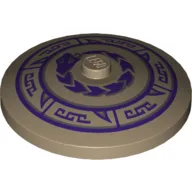 Dish 4 x 4 Inverted [Radar] with Gray and Dark Purple Snake and Geometric Print