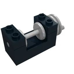 String Reel Winch 2 x 4 x 2 (Light Gray Drum) / Black