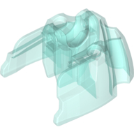 Lego Large Figure Foot, Short with Ball Joint Socket / Trans-Light Blue