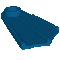 Minifig Footwear Flipper [Thin] / Blue