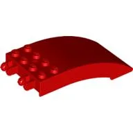 Windscreen 8 x 4 x 2 Curved [2 Dual-Fingered Click Hinges] / Red