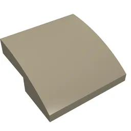 Brick Curved 2 x 2 x 2/3 / Dark Tan