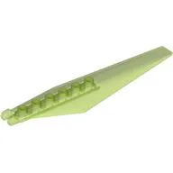 Hinge Plate 1 x 12 Locking with Angled Side Extensions and Tapered Ends, 7 Teeth / Trans-Bright Green