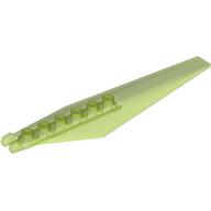 Lego Hinge Plate 1 x 12 Locking with Angled Side Extensions and Tapered Ends, 7 Teeth / Trans-Bright Green