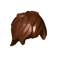 Lego Hair Tousled with Long Bangs / Reddish Brown