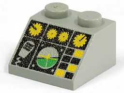 Brick Sloped 45° 2 x 2 with Flight Control Print