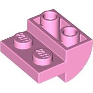 Lego Brick Curved Inverted 2 x 2 with 1 x 2 Cutouts / Bright Pink