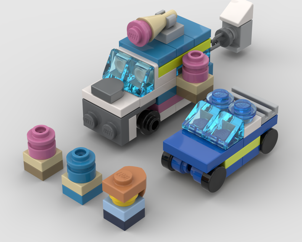 Lego Micro Ice Cream Truck Police Chase