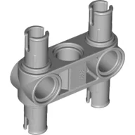 Technic Pin Connector Hub Perpendicular 3L with 4 Pins / Light Bluish Gray
