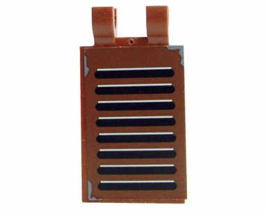 Lego Tile, Modified 2 x 3 with 2 U Clips with Shutter Pattern (Sticker) - Set 6210