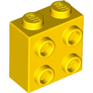 Brick Special 1 x 2 x 1 2/3 with 4 Studs on 1 Side / Yellow