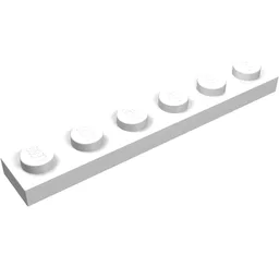 Plate 1 x 6 / White