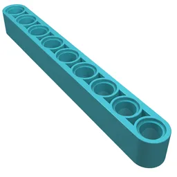 Technic Beam 1 x 9 Thick / Medium Azure