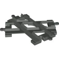 Duplo Train Tracks, Crossrails / Dark Gray