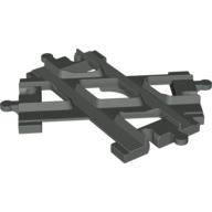 Lego Duplo Train Tracks, Crossrails / Dark Gray