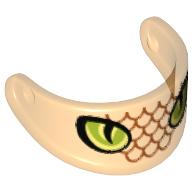 Lego Headwear Accessory Visor For Standard Helmet with Snake Eyes and Scales Print