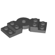 Plate Angled 2 x 2 with Step and Hole in Center / Dark Bluish Gray