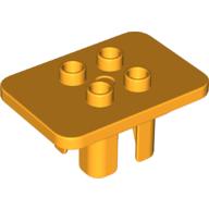 Lego Duplo Table 3 x 4 x 1 1/2 with 4 Top Studs / Bright Light Orange