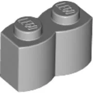 Brick Special 1 x 2 Palisade [aka Log] / Light Bluish Gray