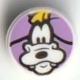 Tile Round 1 x 1 with Goofy on Lavender Background Print