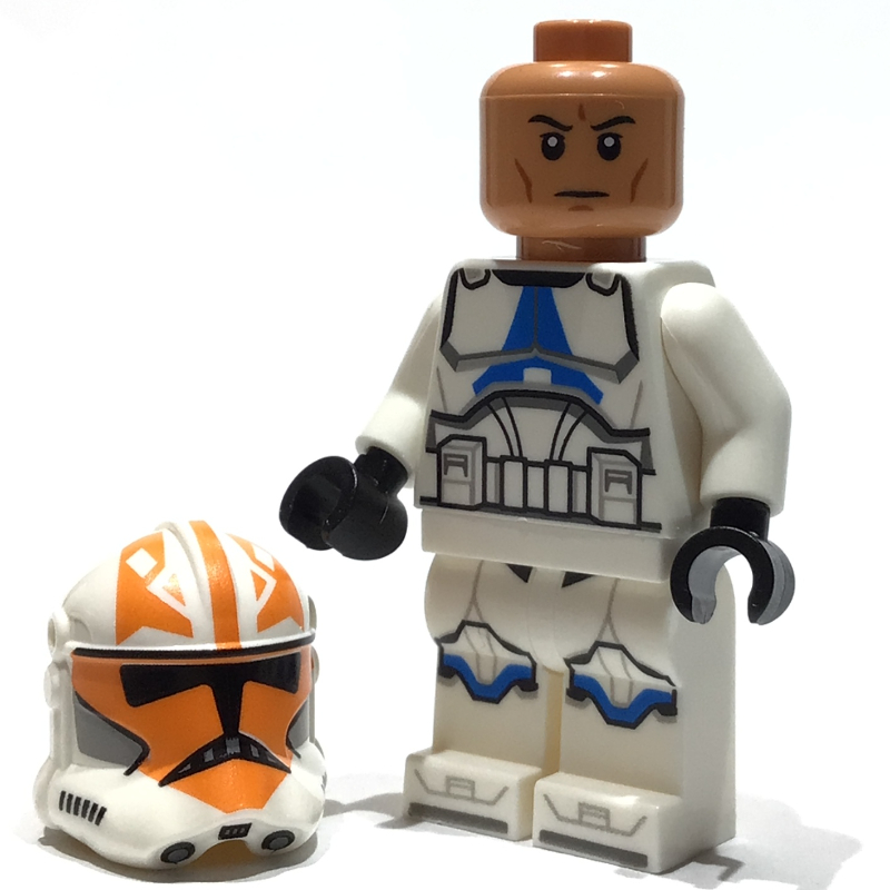 Lego Clone Trooper, 332nd Company, Orange Markings, Visor Holes