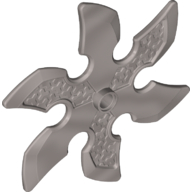 Lego Large Figure Weapon 6 Blade Ninja Star / Shuriken / Flat Silver