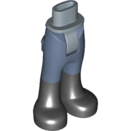 Lego Minidoll Hips and Trousers with Back Pockets and Black Boots Print [Thick Hinge] / Sand Blue