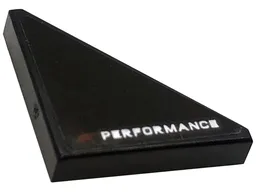 Tile, Modified 2 x 2 Triangular with Dark Red Capital Letter E and White 'PERFORMANCE' Pattern Model Left Side (Sticker) - Set 76909