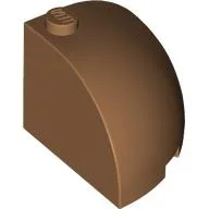 Brick Round Corner 3 x 3 x 2 Dome Top / Medium Nougat
