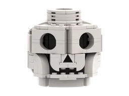 Up-Scaled LEGO Minifigure Skeleon Head v03
