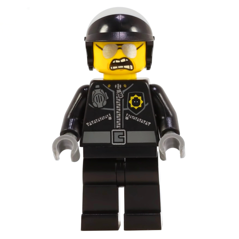 Lego Bad Cop / Good Cop with Wide Angry Mouth