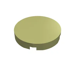 Tile Round 2 x 2 with Bottom Stud Holder / Olive Green