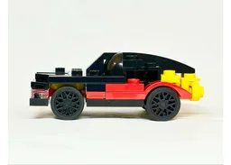 30709-Black Car with Flame