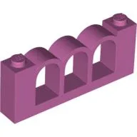 Fence 1 x 6 x 2 / Medium Dark Pink
