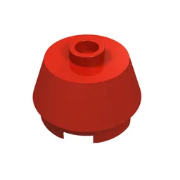 Brick Round 2 x 2 Truncated Cone / Red