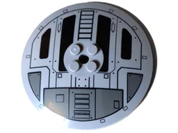 Dish 8 x 8 Inverted (Radar) - Solid Studs with TIE Fighter Hatch Pattern