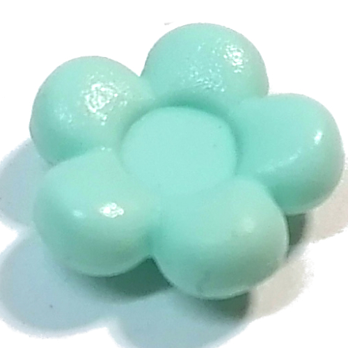 Lego Clikits Icon, Flower 2 x 2 Small, 5 Petals with Pin [Frosted] / Aqua