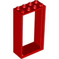 Lego Door Frame 2 x 4 x 6 / Red