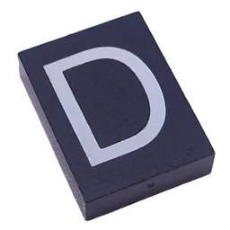 Modulex Tile 3 x 4 with White 'D' Print, without Internal Supports / Modulex Tile Blue
