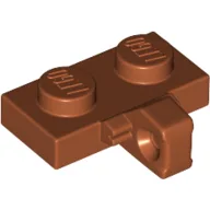 Hinge Plate 1 x 2 Locking with 1 Finger on Side, without Groove / Dark Orange