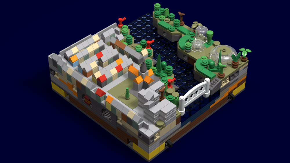 Lego 20x20 Micro City Connectable Waterfront #04